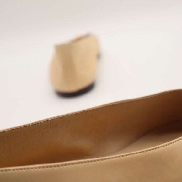 Chanel CC Turnlock Vintage Leather Ballet Flats Size 38 - Picture 10 of 12